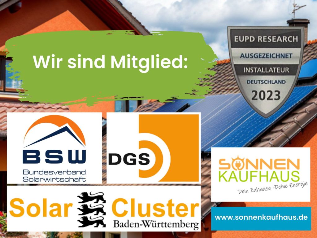 Das Sonnenkaufhaus Fachzentrum ist Mitglied beim Bundesverband Solarwirtschaft, Deutsche Gesellschaft für Sonnenenergie und dem Solar Cluster Baden-Wuerttemberg